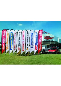 Aluminyum Plaj - Yelken bayrak 100x520 cm Kıbrıs Basımevi