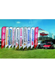 Aluminyum Plaj - Yelken bayrak 100x520 cm Kıbrıs Basımevi