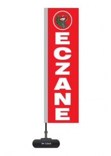 Aluminyum Plaj - Yelken L tipi bayrak 75x330 cm Kıbrıs Basımevi